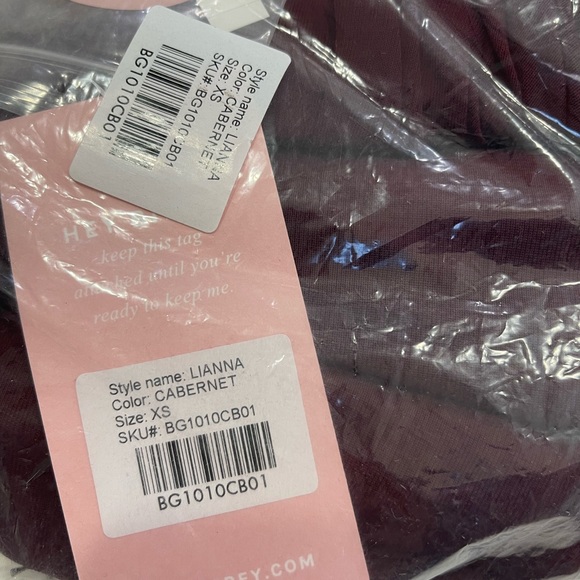 NWT Birdy Grey Dress LIANNA DRESS MESH Cabernet Size XS Wedding Gown Bridesmaids - Picture 5 of 6